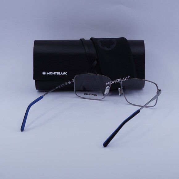 Montblanc MB0108O 002 Rectangle Eyeglasses 57mm – Ruthenium - Picture 5 of 10